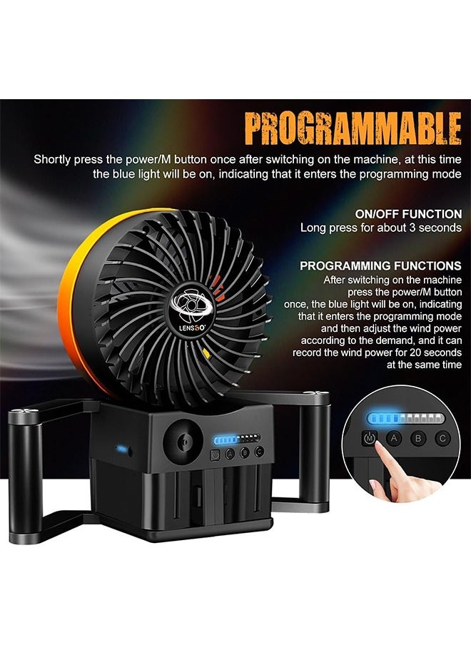 LENSGO Portable Photography Fan Blower,Powerful Wind Stage Effect with 10 Level Adjustable Wind,for Fashion Portrait Photo Shooting,Weddings,Photography Teams,Outdoor Events,Creators,Including Batteries  - Image 5