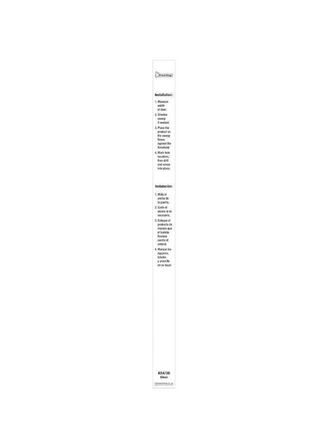 فروست كينج مانع تسرب أسفل الباب بختم فينيل قياسي فضي 1-1/4 × 36 بوصة A54/36H - Image 3