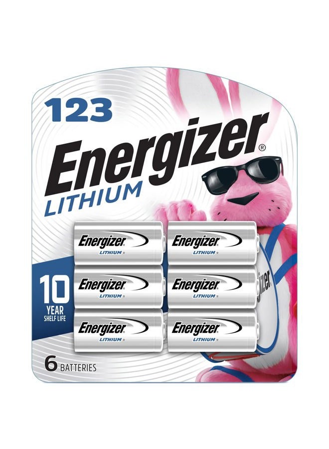 Energizer 123 بطاريات، بطارية ليثيوم CR123A، عدد 6 بطاريات - Image 1