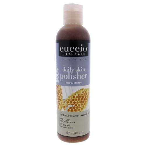 Cuccio Naturale Daily Skin Body Polisher - Soothes And Softens Your Skin - Gentle Exfoliation Process - Lifts Dead Cells From The Skin’s Surface - Radiant Skin - Milk And Honey - 8 Oz - Image 1