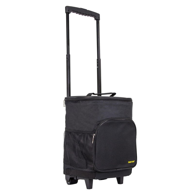 dbest products Ultra Compact Cooler Smart Cart Black Insulated Collapsible Rolling Tailgate BBQ Beach Summer