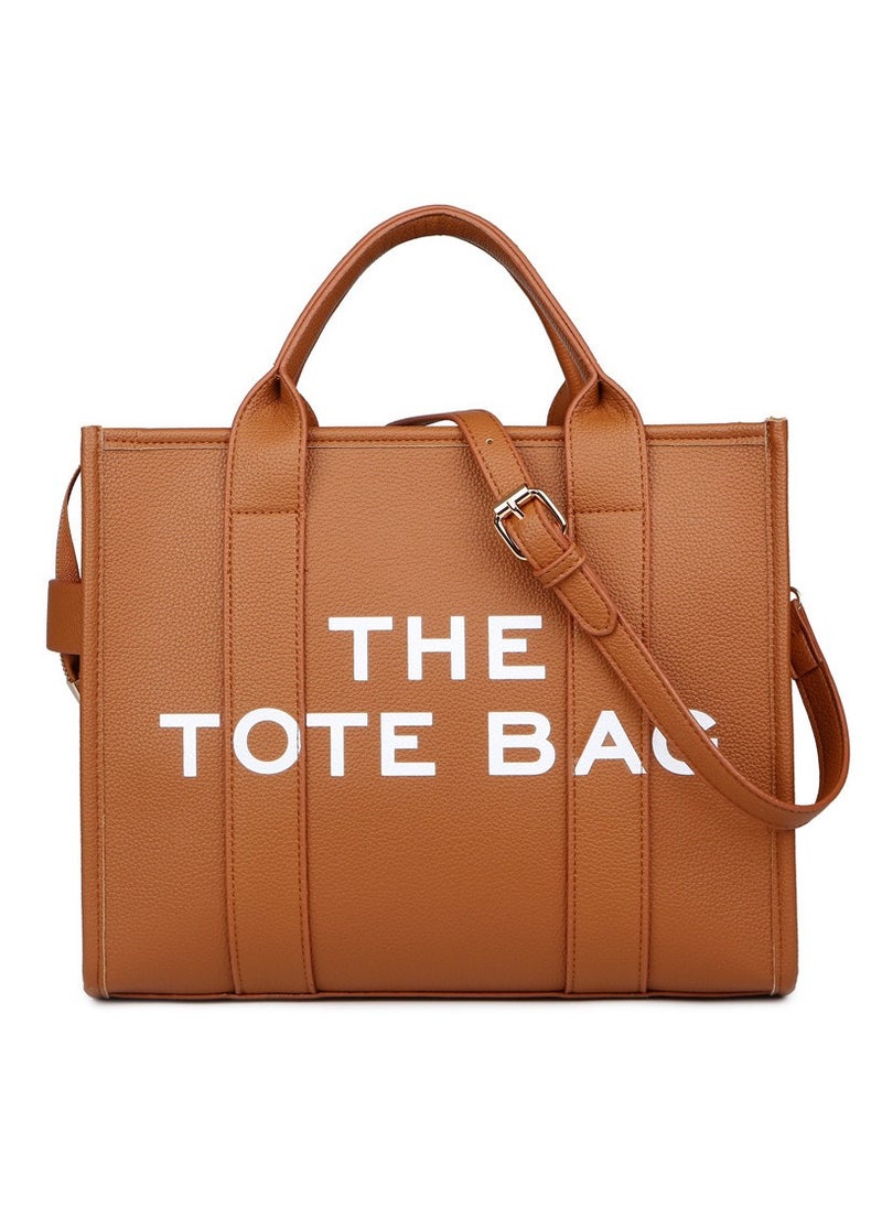 NIBEMINENT The Tote Bags For Women Large PU Leather Trendy Travel Tote Bag Handbag Top Handle Shoulder Crossbody  - Image 1