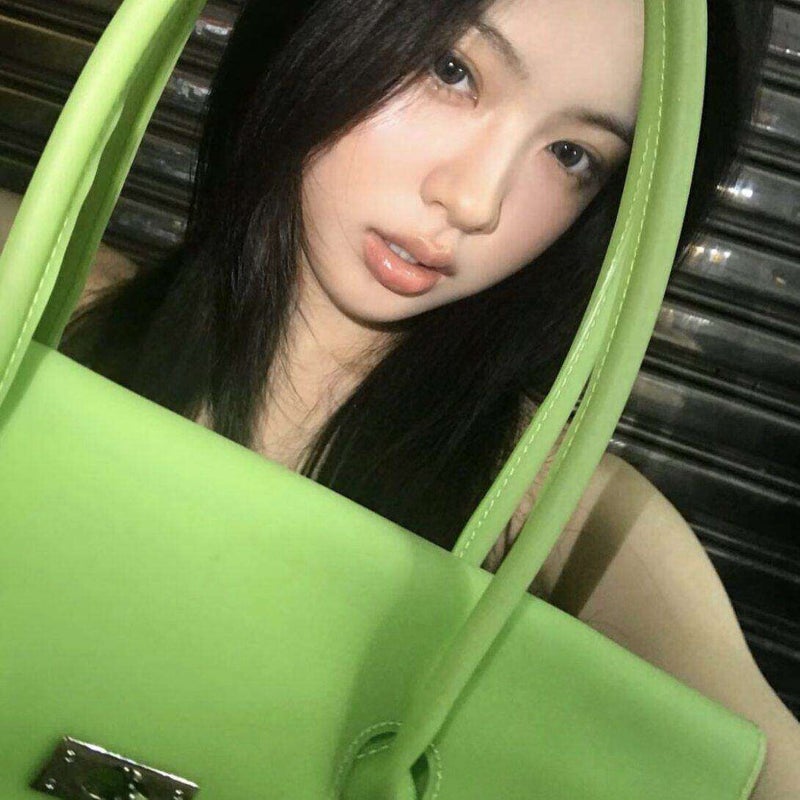 Japanese Kiikii Style Jelly Tote Bag for Women, Large Capacity Shoulder Handbag 2026 Spring - Image 2