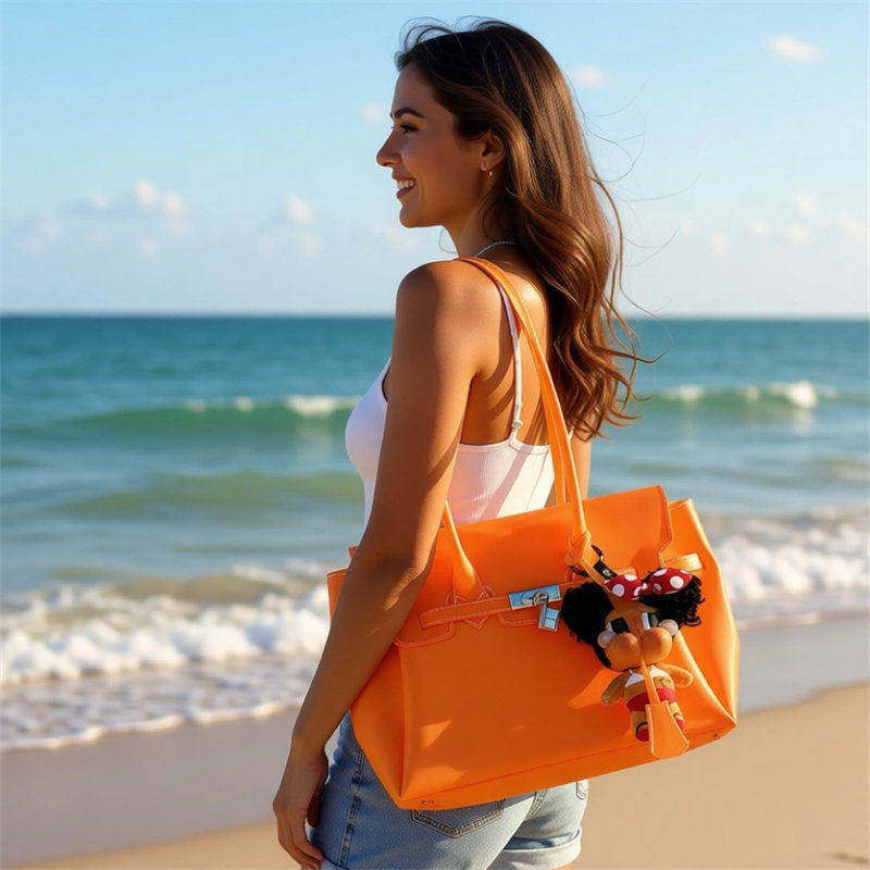 Japanese Kiikii Style Jelly Tote Bag for Women, Large Capacity Shoulder Handbag 2026 Spring - Image 1