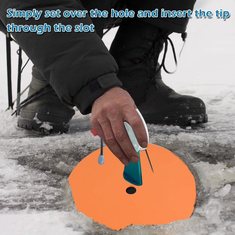 Waybas 6 Pack Ice Fishing Hole Covers, 12 Inch Ice Fishing Hole Insulator Ice Hole Covers Lid Ice Fish Tip Ups Ice Fishing Equipment Winter Fishing Accessories for Fish Houses - Image 3