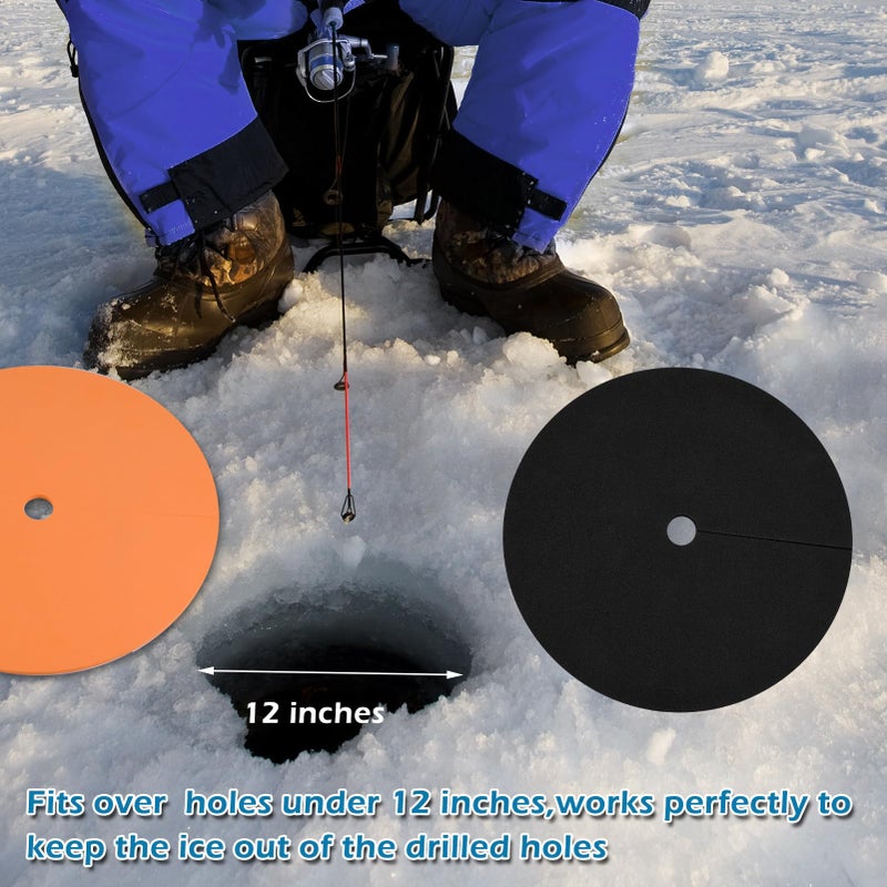 Waybas 6 Pack Ice Fishing Hole Covers, 12 Inch Ice Fishing Hole Insulator Ice Hole Covers Lid Ice Fish Tip Ups Ice Fishing Equipment Winter Fishing Accessories for Fish Houses - Image 4