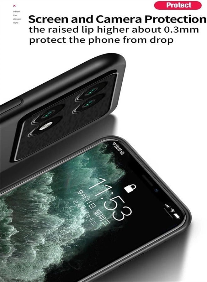 Arabest Case Compatible with Xiaomi Poco X6 Pro 5G, Luxury PU Leather Silicone Anti-slip Anti-fingerprint [Support Magnetic Car Holder] Phone Protective Cover for Mi Poco X6 Pro (Black) - Image 4