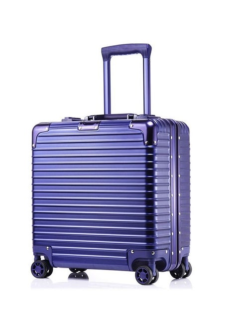 Premium 18-Inch Expandable Suitcase With Durable Aluminum Frame And Resilient ABS Shell