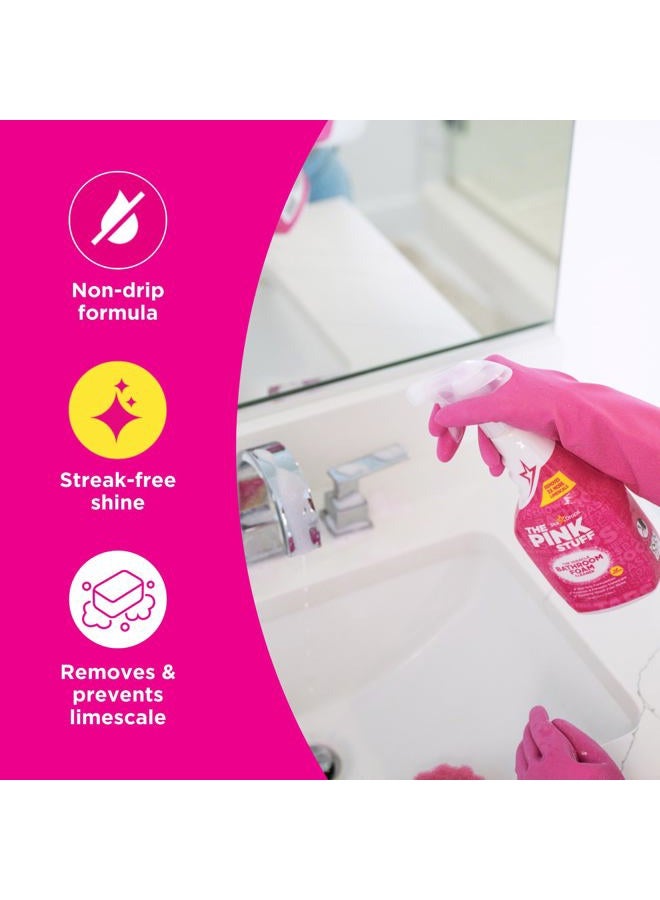 Stardrops The Pink Stuff Bathroom Cleaning Kit – Cleaning Paste, Bathroom Foam Spray, Toilet Foaming Powder, SQeeZY Sponge & 3 Microfiber Cloths – Tough on Stains, Grease & Soap Scum - Image 5