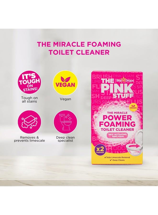 Stardrops The Pink Stuff Bathroom Cleaning Kit – Cleaning Paste, Bathroom Foam Spray, Toilet Foaming Powder, SQeeZY Sponge & 3 Microfiber Cloths – Tough on Stains, Grease & Soap Scum - Image 4