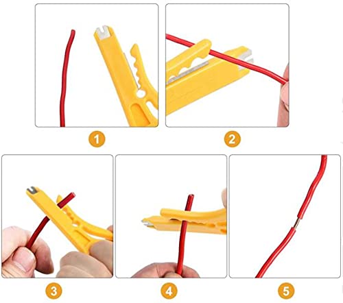 PETECHTOOL Mini Wire Stripper 3 Pack Network Wire Stripper Punch Down Cutter for Network Wire Cable, RJ45 Cat5 cat6 Data Cable Telephone Cable and Computer UTP Cable - Image 5