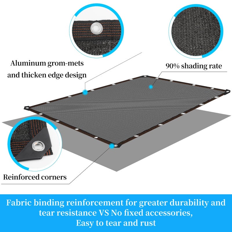 yqlbgprj 90% Shade Cloth for Garden 10x20FT Shade Cloth with Grommets,Shade Tarp for Plants,Shade Tarps for Outdoors,Patio Covers for Shade and Rain,Suitable for Shading Plants,Garageï¼Œ2026 Spring Women's Gifts - Image 3