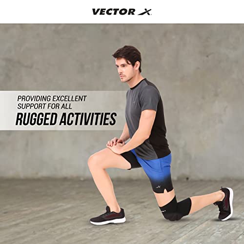 Vector X Knee Support Cap Brace/Sleeves For Sports, Pain Relief, Knee Compression Support, Exercise, Running, Cycling, Workout, Knee Cap Guard For Men And Women (1 Piece In Box)(Black Large) - Image 5