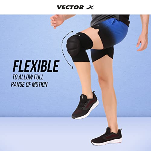 Vector X Knee Support Cap Brace/Sleeves For Sports, Pain Relief, Knee Compression Support, Exercise, Running, Cycling, Workout, Knee Cap Guard For Men And Women (1 Piece In Box)(Black Large) - Image 4