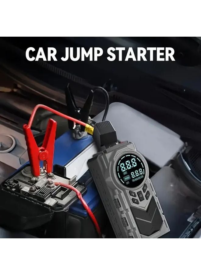Portable Multifunctional Inflator And 5000A Car Battery Starter With Air Compressor - Image 3