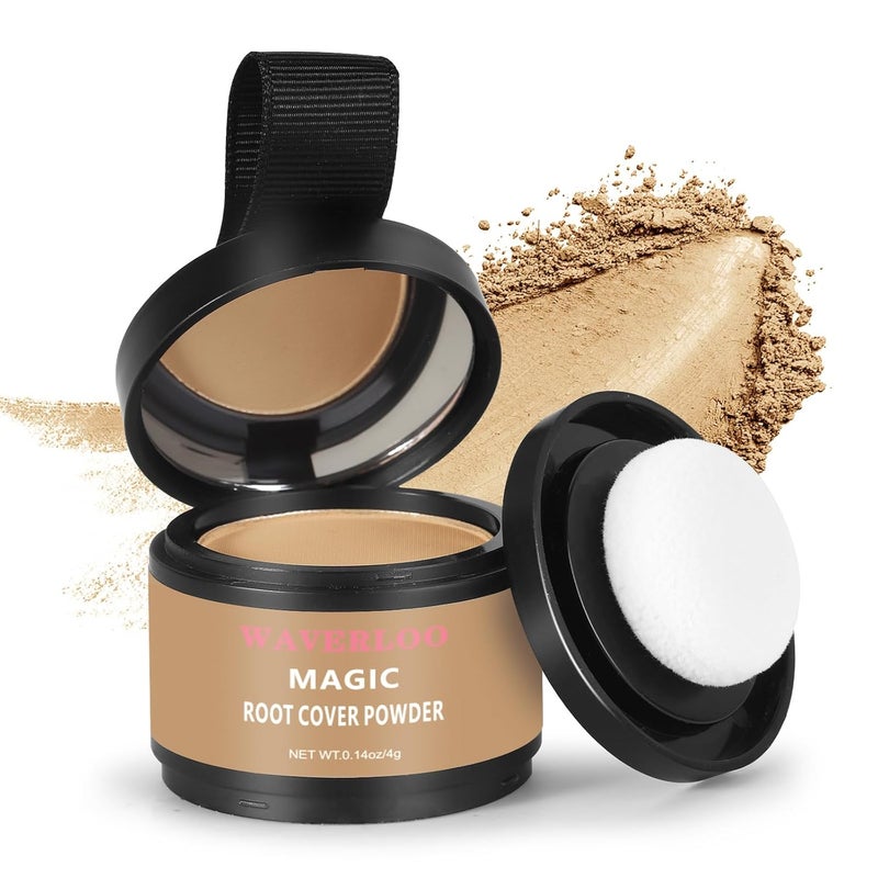 Waverloo Magic Root Cover Up Hairline Powder Instantly Conceals High Forehead and Hair Loss Hair Color Repair Powder Sweat and Waterproof Root Touch Up Hair Powder for Women  Men Dark Blonde 4g