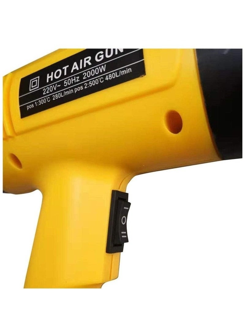 Zashe Corded Electric Heat Gun – 2000W Hot Air Gun with 2 Adjustable Modes for Shrink Wrapping, Soldering, Paint Stripping, Tube Bending, BBQ, and More  - Image 4