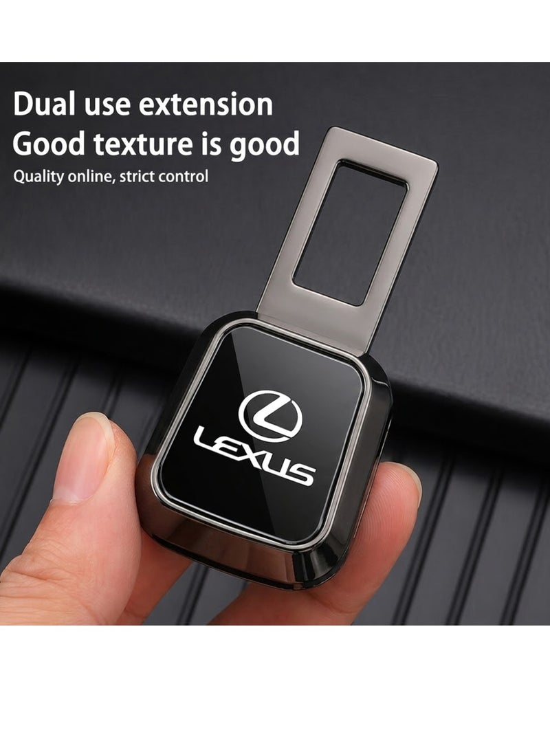 LEXUS Premium Lexus Seat Belt Buckle Extender & Alarm Silencer – Zinc Alloy Safety Belt Clip Extension, 3mm Thick Reinforced Lock Tongue, Universal Auto Accessory for Lexus RX GS LS ES GX LX IS LC UX – 1 PCS - Image 2