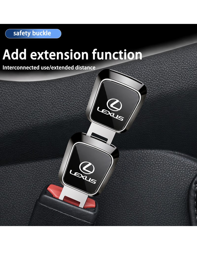 LEXUS Premium Lexus Seat Belt Buckle Extender & Alarm Silencer – Zinc Alloy Safety Belt Clip Extension, 3mm Thick Reinforced Lock Tongue, Universal Auto Accessory for Lexus RX GS LS ES GX LX IS LC UX – 1 PCS - Image 3