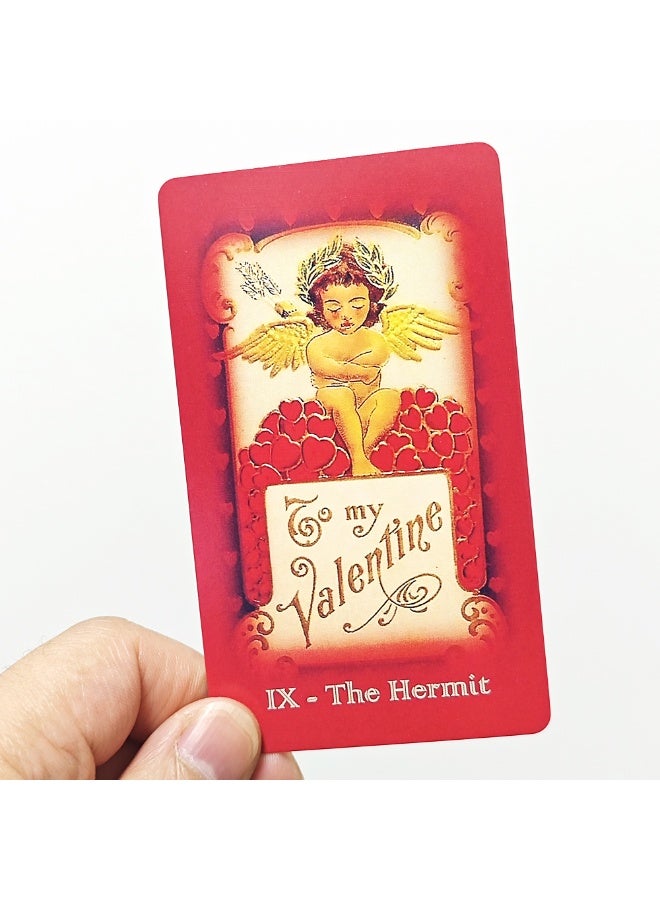 NIBEMINENT Valentine's Day Tarot Deck 10.3 cm x 6 cm. Classical love illustrations. 78 cards. - Image 2