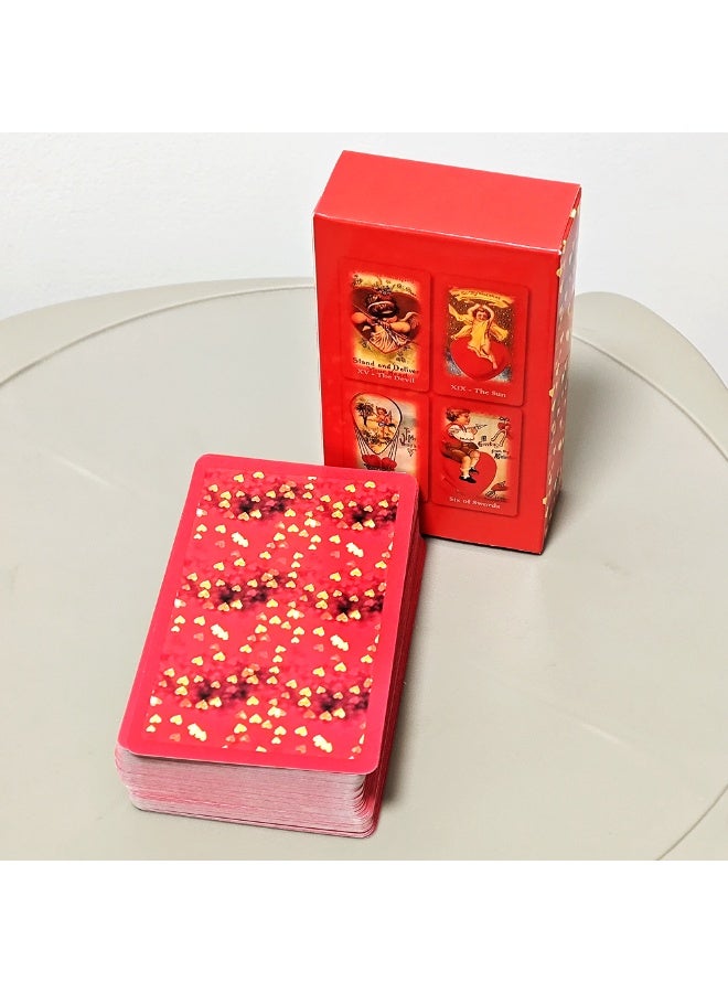 NIBEMINENT Valentine's Day Tarot Deck 10.3 cm x 6 cm. Classical love illustrations. 78 cards. - Image 4