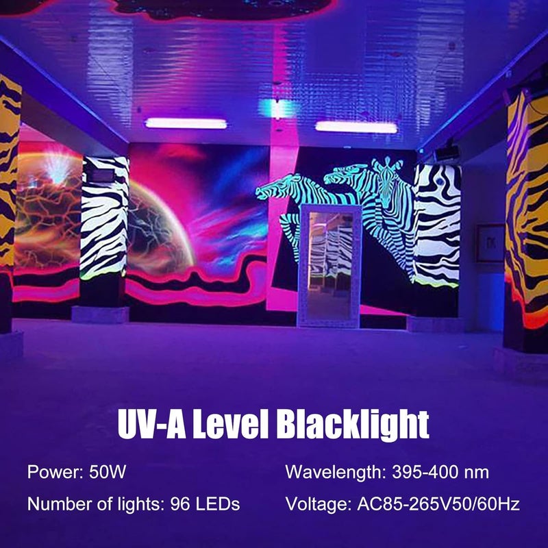 Indmird UV LED Black Light, 50W 395nm Ultraviolet LED Flood Light, IP66 Waterproof Ultraviolet Blacklight for Dog Cat Urine Pet Dry Stains Party Disco Club Aquarium Decorations - Image 5