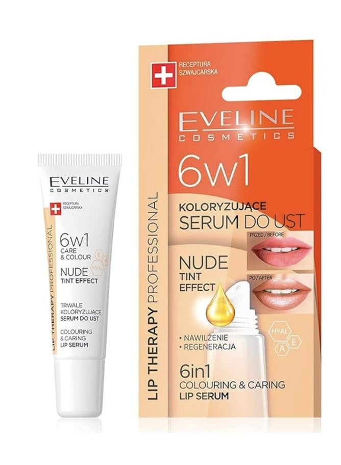 إيفلين كوزماتيكس سيروم 6 في 1 لتلوين وترطيب الشفاه بلون طبيعي - Image 1