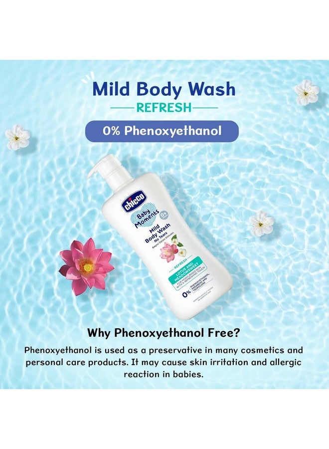 Chicco Baby Moments Mild Body Wash - Refresh, 200Ml | With Lotus & Meadowsweet|No Tears Formula With Natural Ingredients For Moisturized Skin|Phenoxyethanol, Parabens & Lauryl Sulphates Free  - Image 4
