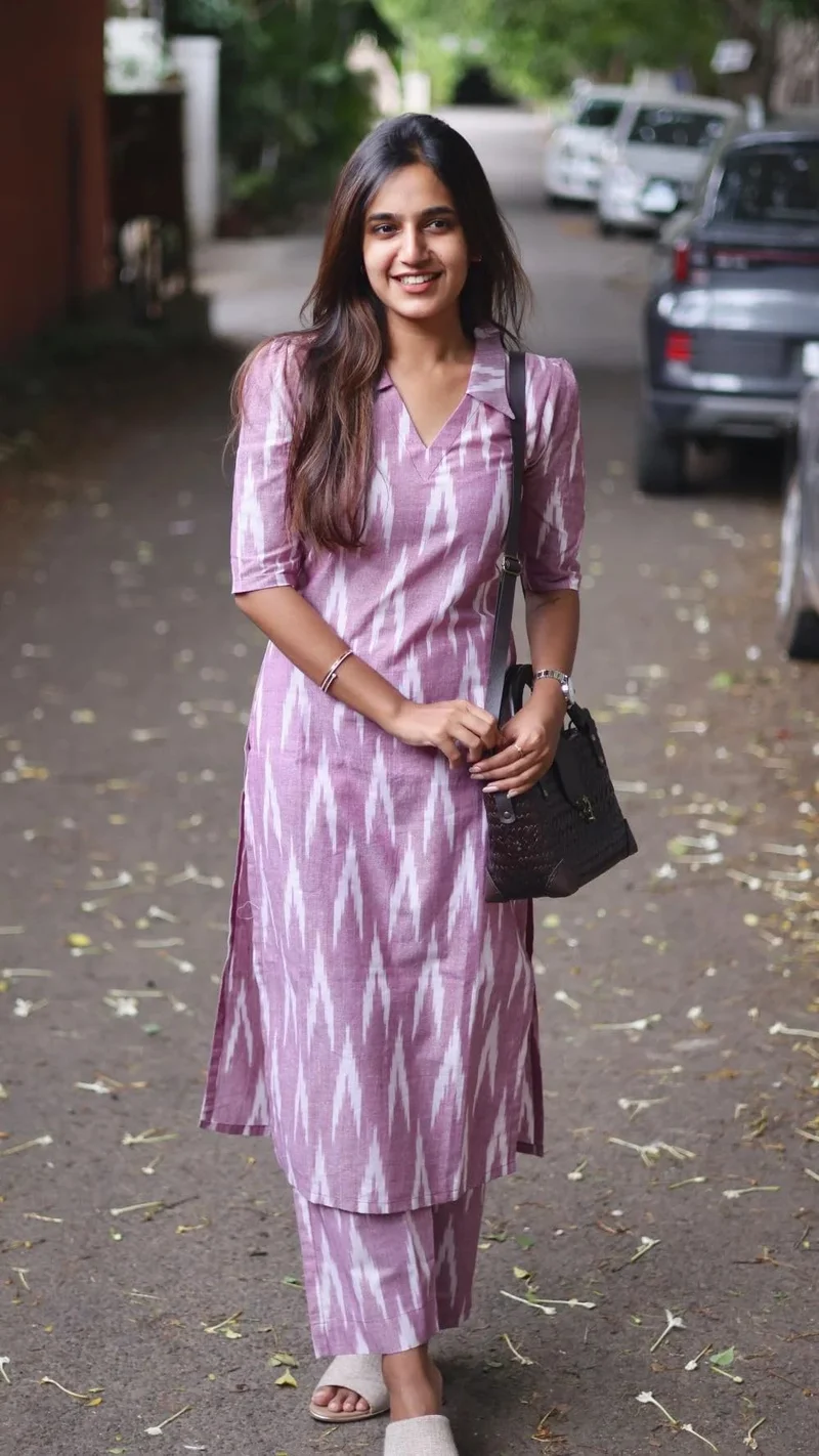 GoSriKi Lavender GoSriKi Women's Rayon Viscose Straight Printed Kurta with Pant (DEMETER ONION-VKS01-GS_L_Lavender_Large) for Women | Best Price UAE