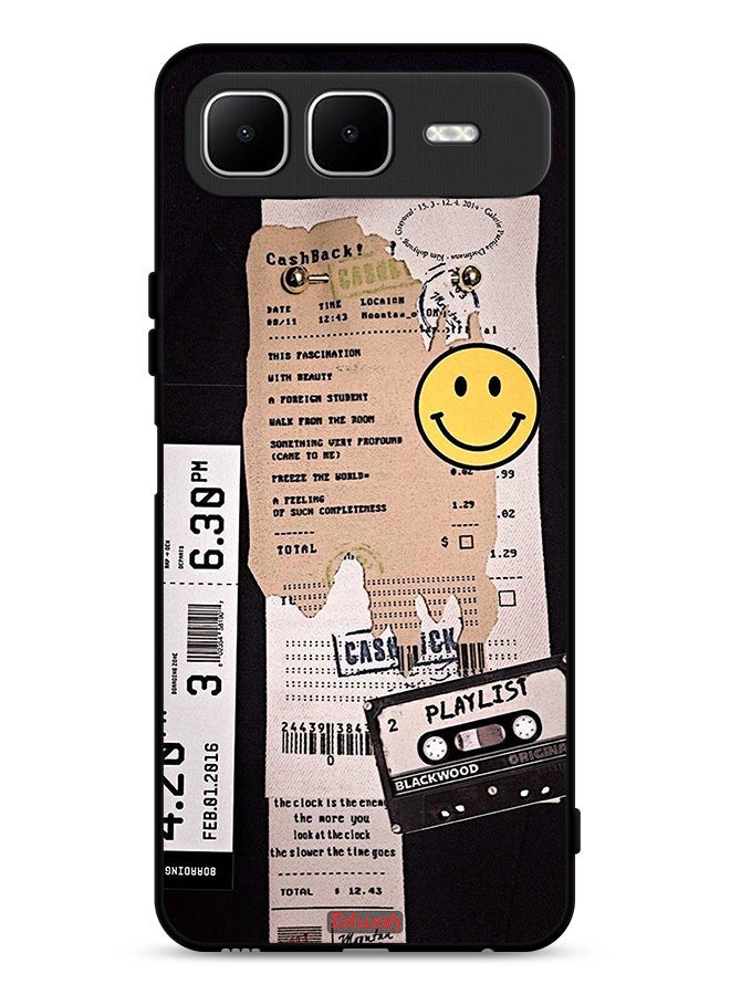 Tolwak Infinix Smart 10 Plus Protective Case Cover Playlist Sticker