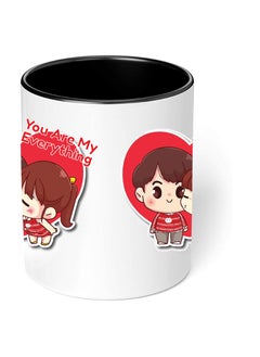 PRINTSHOP4ME Happy Valentine Day with a Black Two-Tone Coffee Mug - Perfect for Couples - Gift for Your Loved One - Gifts for Him Husband - Dad - Boyfriend on Valentines Day  - Image 4