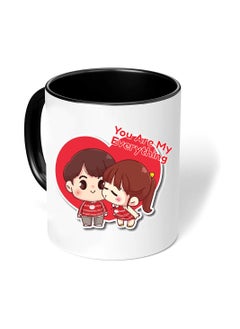 PRINTSHOP4ME Happy Valentine Day with a Black Two-Tone Coffee Mug - Perfect for Couples - Gift for Your Loved One - Gifts for Him Husband - Dad - Boyfriend on Valentines Day  - Image 3
