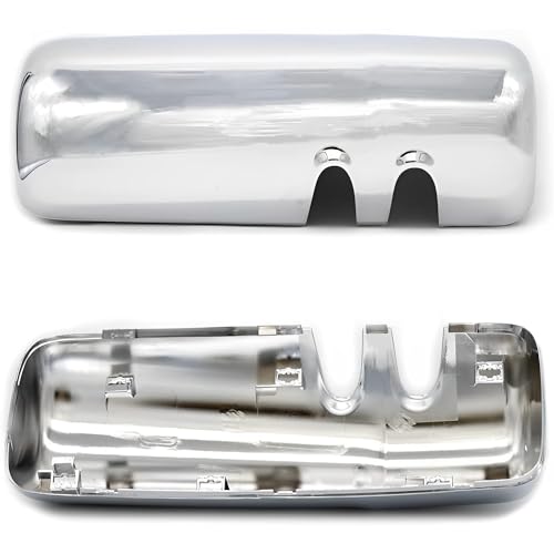 LEAVAN Chrome Door Mirror Covers Fit for Kenworth T680, A Pair Chrome Side Mirror Covers with Clips Fit for Kenworth T680 T880 W990 (Driver Side and Passenger Side) - Image 2