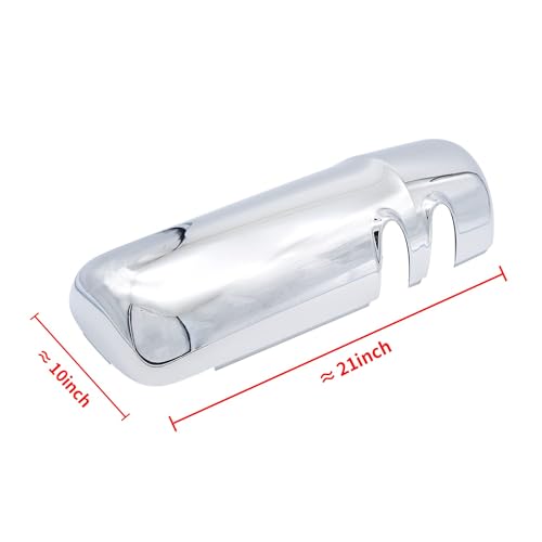 LEAVAN Chrome Door Mirror Covers Fit for Kenworth T680, A Pair Chrome Side Mirror Covers with Clips Fit for Kenworth T680 T880 W990 (Driver Side and Passenger Side) - Image 3