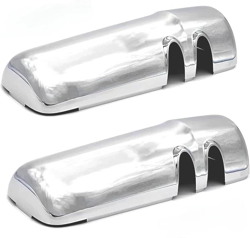 LEAVAN Chrome Door Mirror Covers Fit for Kenworth T680, A Pair Chrome Side Mirror Covers with Clips Fit for Kenworth T680 T880 W990 (Driver Side and Passenger Side) - Image 1