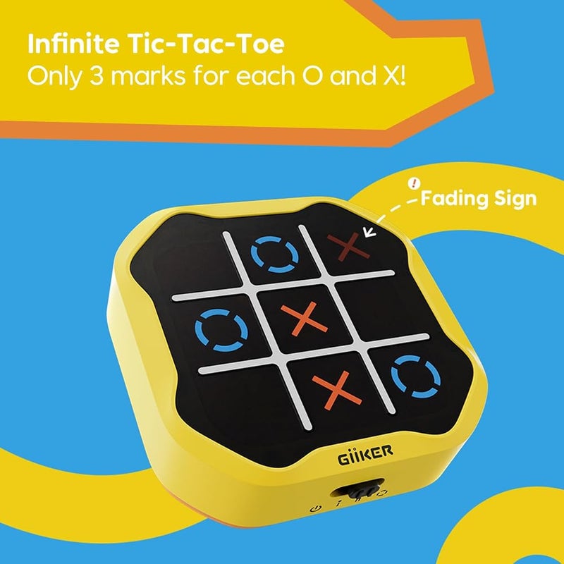 جيكر ألعاب إلكترونية GiiKER Tic Tac Toe، وحدة ألعاب يدوية محمولة 3 في 1 لتنمية الذاكرة، ألعاب لوحية للأطفال والبالغين، هدايا عيد ميلاد للعب في أمسيات العائلة لجميع الأعمار - Image 3