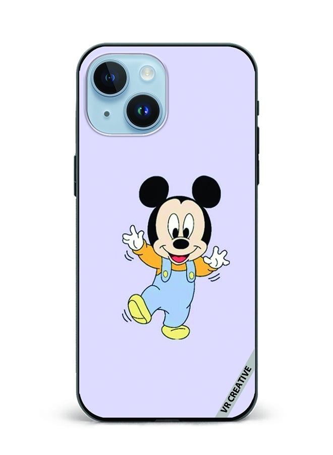 VR CREATIVE Protective Case Cover For Apple iPhone 15 Mickey Mouse Design Multicolour - Image 1