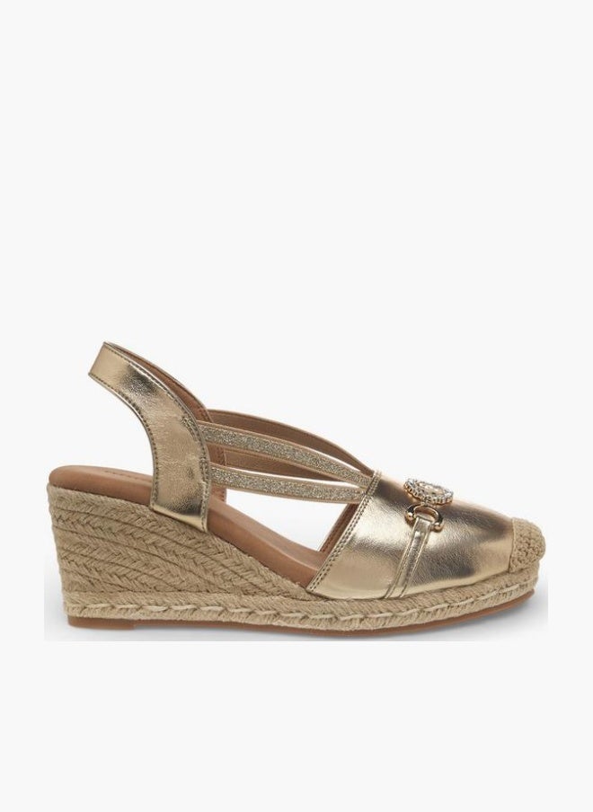 Peppermint Women Wedge Heel Espadrille Slingback Shoes - Image 1