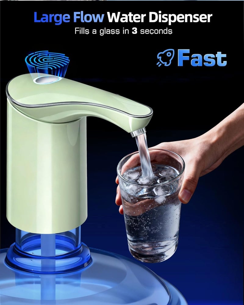 Redsack Electric Water Bottle Dispenser for 3-5 Gallon Jug, Automatic USB-C Water Jug Dispenser, Portable Upgraded Submersible Water Pump,High-Power & Silent Operation for Camping Home Office Bedroom - Image 2