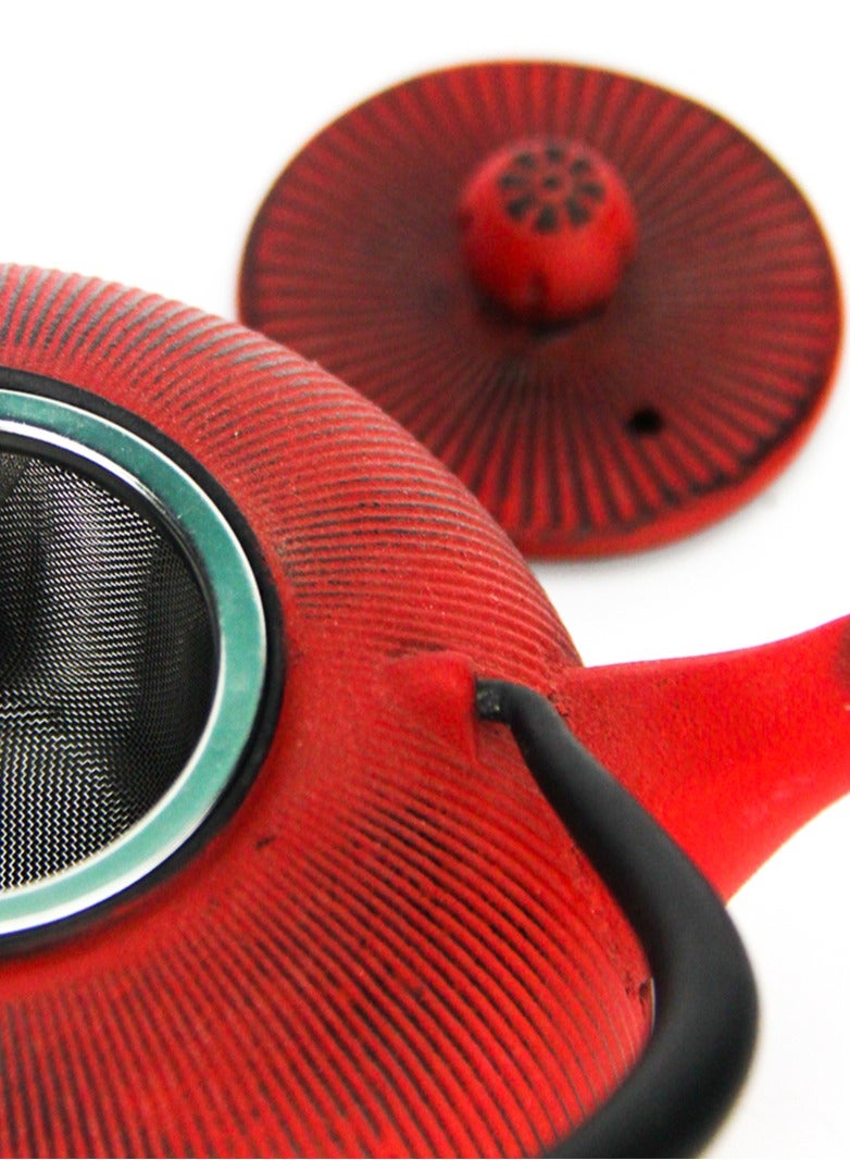 تيلاند ارفع تجربتك مع الشاي الأحمر والأخضر إبريق شاي من الحديد الزهر سعة 1.1 لتر مع طلاء بالمينا - Image 3