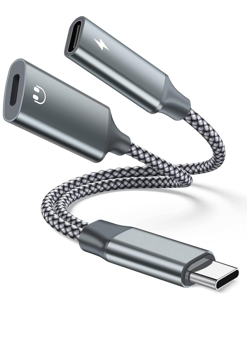 KASTWAVE USB C to Lightning Audio Adapter USB C Male to Lightning Female Headphone Dongle and PD 60W Charging Compatible with iPhone 15 15 Pro iPad Pro MacBook Galaxy S23 S22 Pixel 7 - Image 1