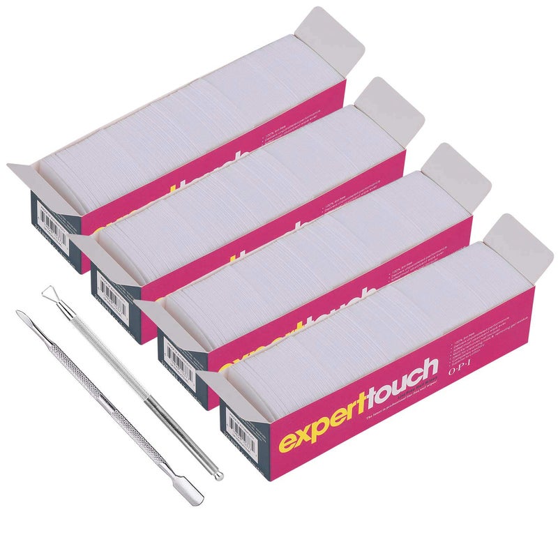 Tbestmax 1300 pcs Lint Free Nail Art Gel Polish Remover Cotton Pad Nail Wipe With 2 Pcs Cuticle Double Head Pusher Remover Tool