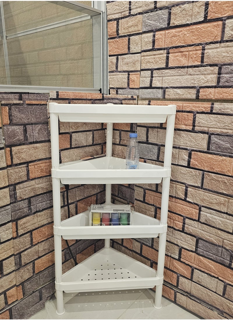 co arma - Plastic corner shelving unit with high stability and durability, 4 floors - Image 1
