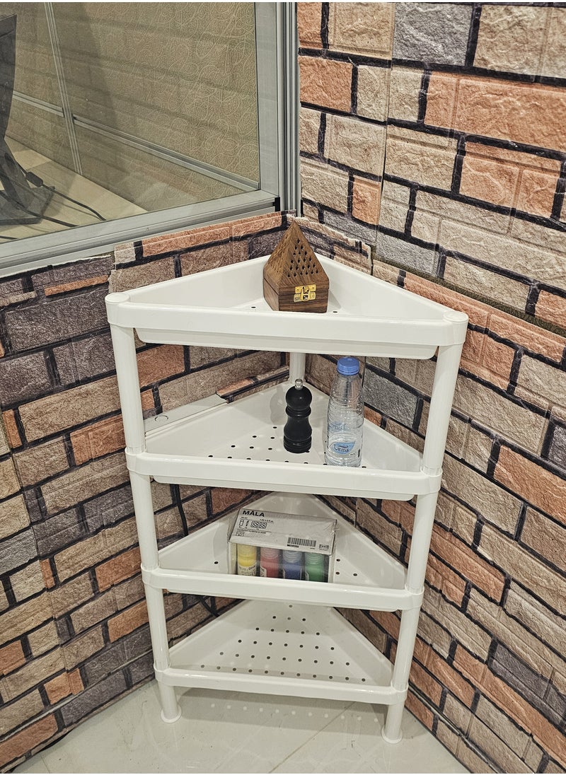 co arma - Plastic corner shelving unit with high stability and durability, 4 floors - Image 1