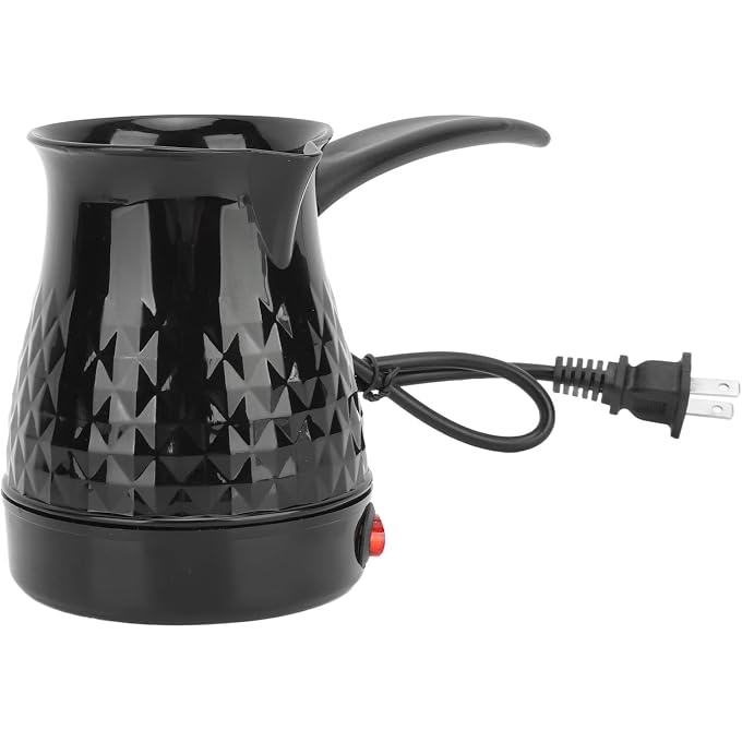 Focket Coffee Maker, ABS Stainless Steel Electric Arabic, Greek & Turkish Coffee Pot, 600ml Even Heating Tea Maker Kettle with Removable & Anti Scald Handle for Greek Arabic Tea, Milk, Butter - Image 1