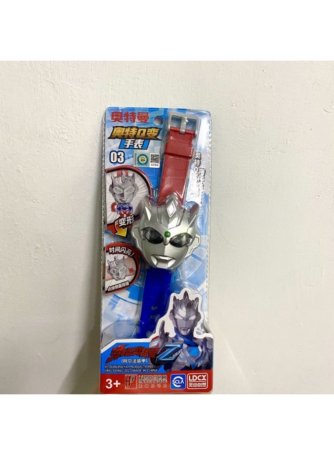 Ultraman DiGa OTE Q Change Watch Watch Time Educational Transformation Zeta Creative Luminous Cartoon Children's Toy-Color:LD-ATM8937E Ott Q Change Watch (Blazer Altman) - Image 5