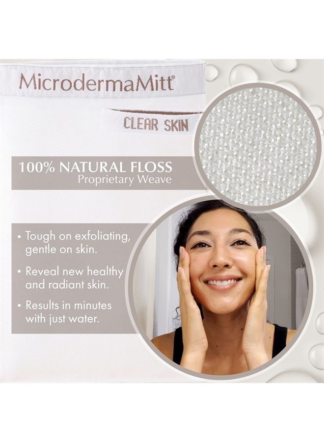 Clear Skin Facial Exfoliating Scrub Mitt, Deep Pore Cleansing for Acne Prone Skin, Helps Prevent Blackheads and Breakouts, Improves Skin Tone and Texture – Non-Abrasive & Chemical Free