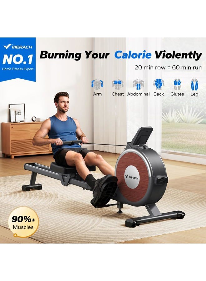 Merach Rowing Machine, Magnetic Rower Machine for Home (deep black) - Image 2