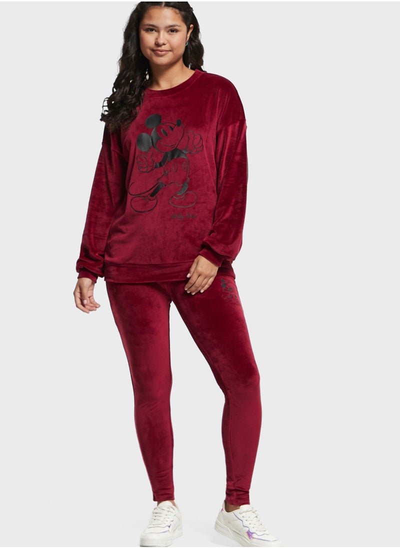 SP Characters - Mickey Mouse Print Sweatpants - Image 1