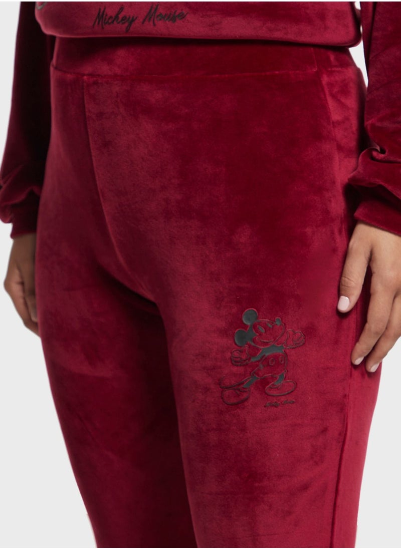 SP Characters - Mickey Mouse Print Sweatpants - Image 1